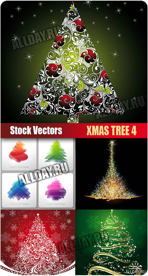 Stock Vectors - Xmas Tree 4 /  