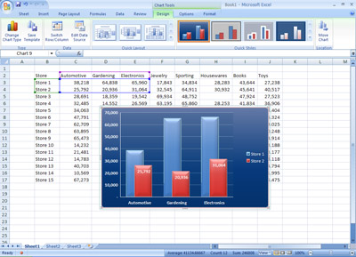 Office Excel 2007 charts