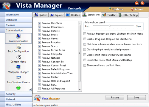 Vista Manager